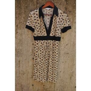 Trina Turk Geometric Print Short Sleeve Dress – Size 8